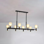 Grand luminaire suspendu de cuisine moderne en verre en forme de cône