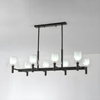 Grand luminaire suspendu de cuisine moderne en verre en forme de cône
