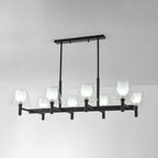 Grand luminaire suspendu de cuisine moderne en verre en forme de cône