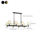 Grand luminaire suspendu de cuisine moderne en verre en forme de cône