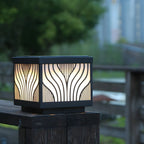 Lampes solaires d'extérieur étanches à rayures noires