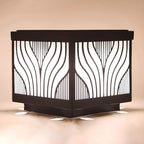 Lampes solaires d'extérieur étanches à rayures noires