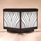 Lampes solaires d'extérieur étanches à rayures noires