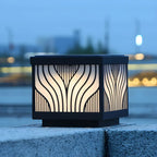 Lampes solaires d'extérieur étanches à rayures noires