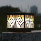 Lampes solaires d'extérieur étanches à rayures noires