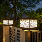 Lampes solaires d'extérieur étanches à rayures noires