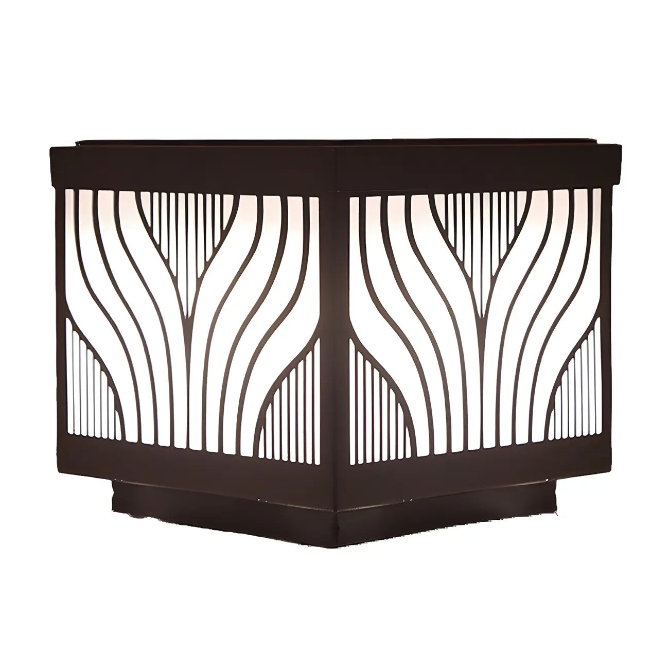 Lampes solaires d'extérieur étanches à rayures noires
