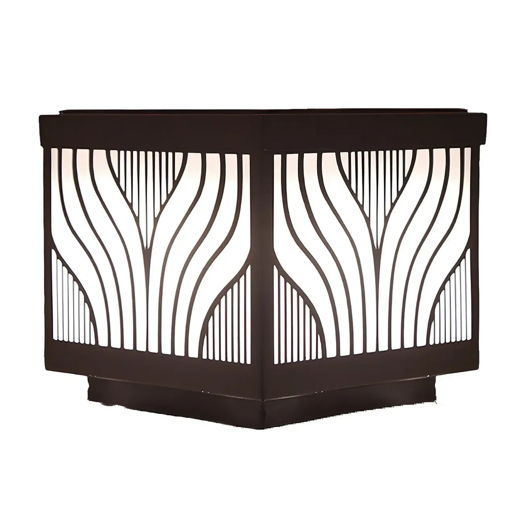 Lampes solaires d'extérieur étanches à rayures noires