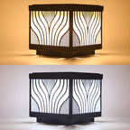 Lampes solaires d'extérieur étanches à rayures noires