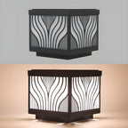 Lampes solaires d'extérieur étanches à rayures noires