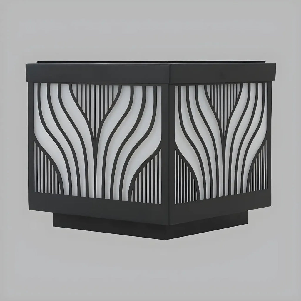 Lampes solaires d'extérieur étanches à rayures noires