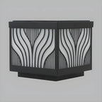 Lampes solaires d'extérieur étanches à rayures noires