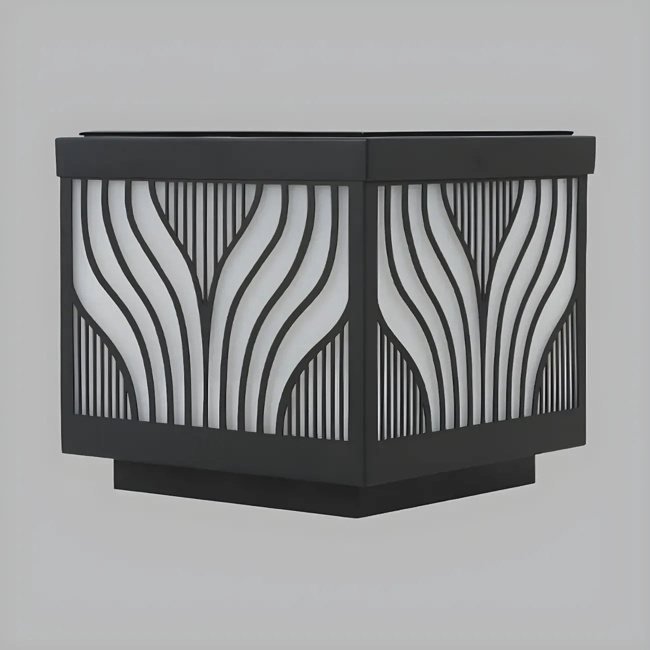 Lampes solaires d'extérieur étanches à rayures noires