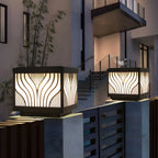 Lampes solaires d'extérieur étanches à rayures noires