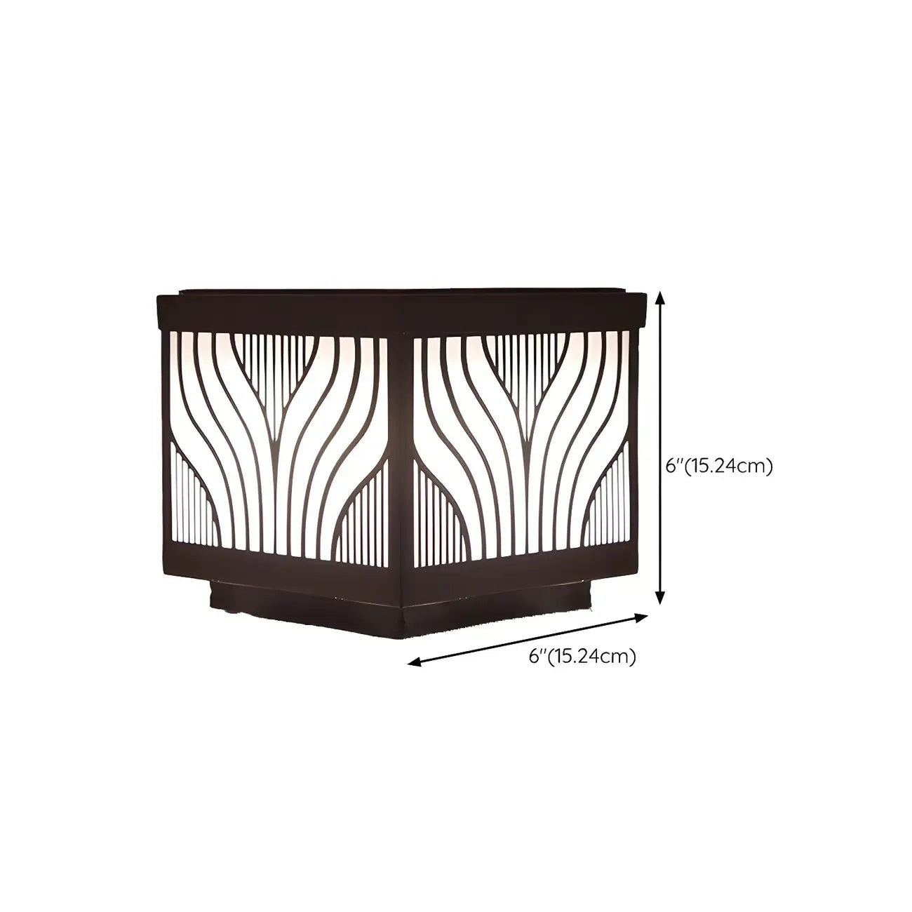 Lampes solaires d'extérieur étanches à rayures noires