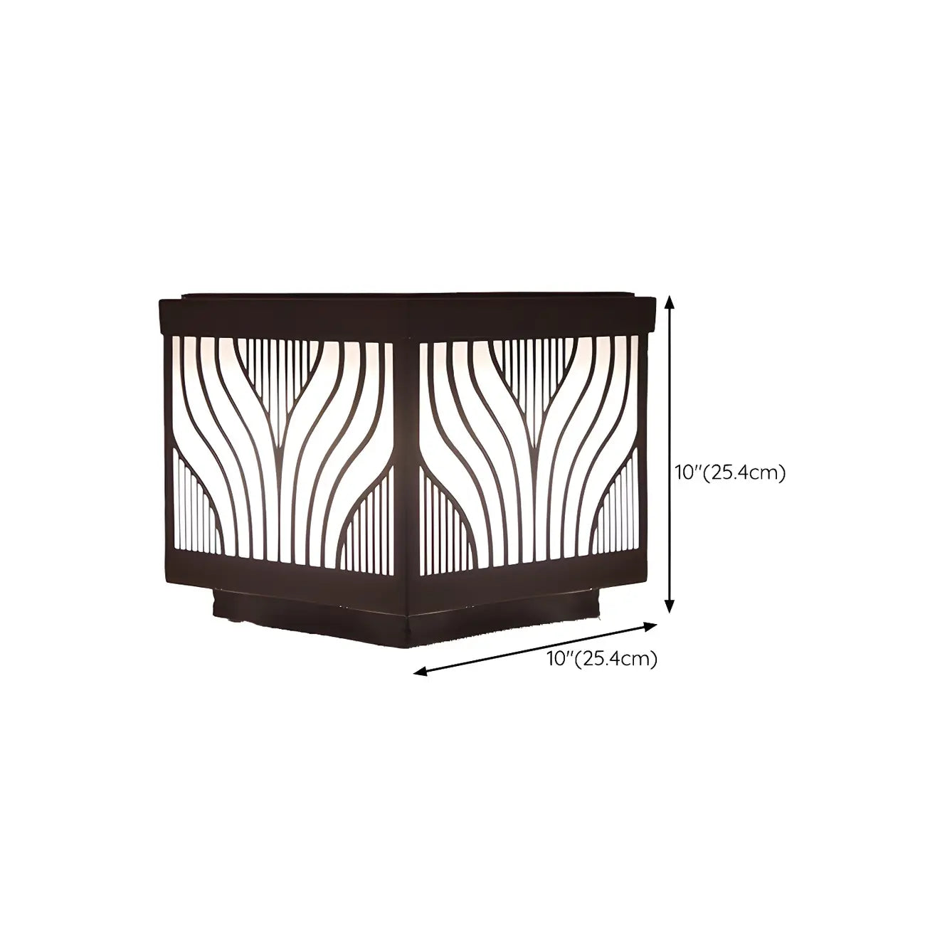 Lampes solaires d'extérieur étanches à rayures noires