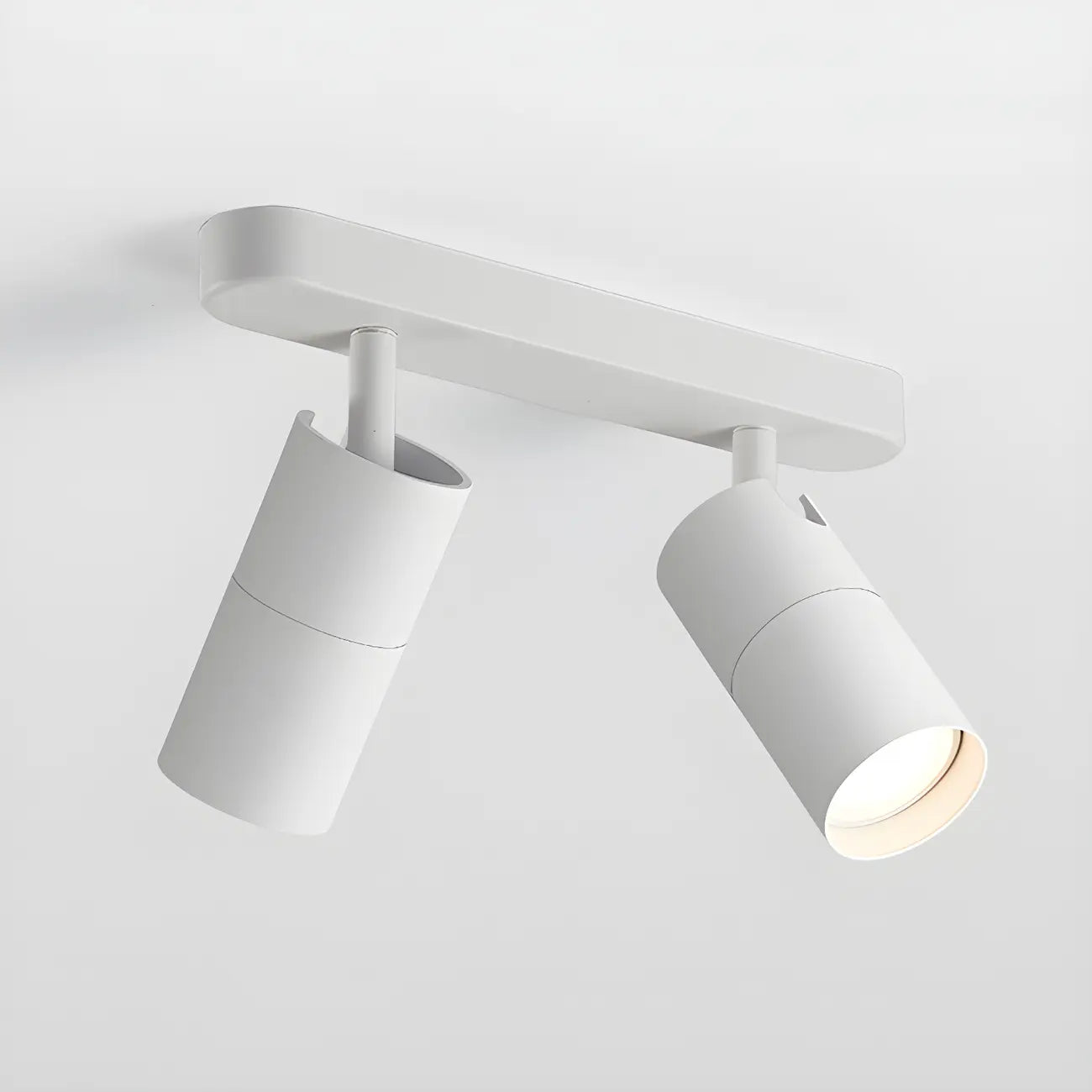 Mini projecteur sur rail cylindrique simple en métal semi-encastré