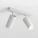 Mini projecteur sur rail cylindrique simple en métal semi-encastré