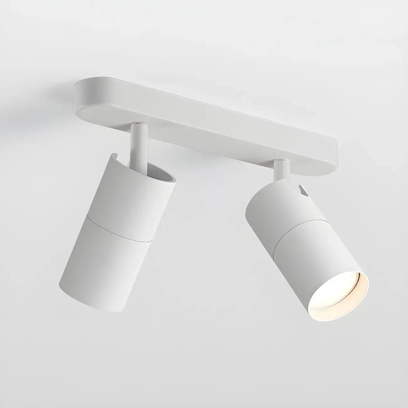 Mini projecteur sur rail cylindrique simple en métal semi-encastré