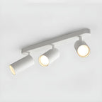 Mini projecteur sur rail cylindrique simple en métal semi-encastré