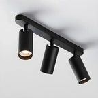 Mini projecteur sur rail cylindrique simple en métal semi-encastré