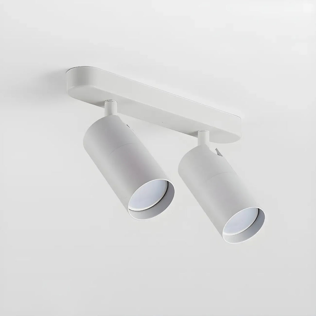 Mini projecteur sur rail cylindrique simple en métal semi-encastré