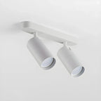 Mini projecteur sur rail cylindrique simple en métal semi-encastré