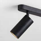 Mini projecteur sur rail cylindrique simple en métal semi-encastré