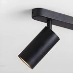 Mini projecteur sur rail cylindrique simple en métal semi-encastré