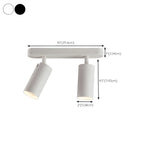 Mini projecteur sur rail cylindrique simple en métal semi-encastré