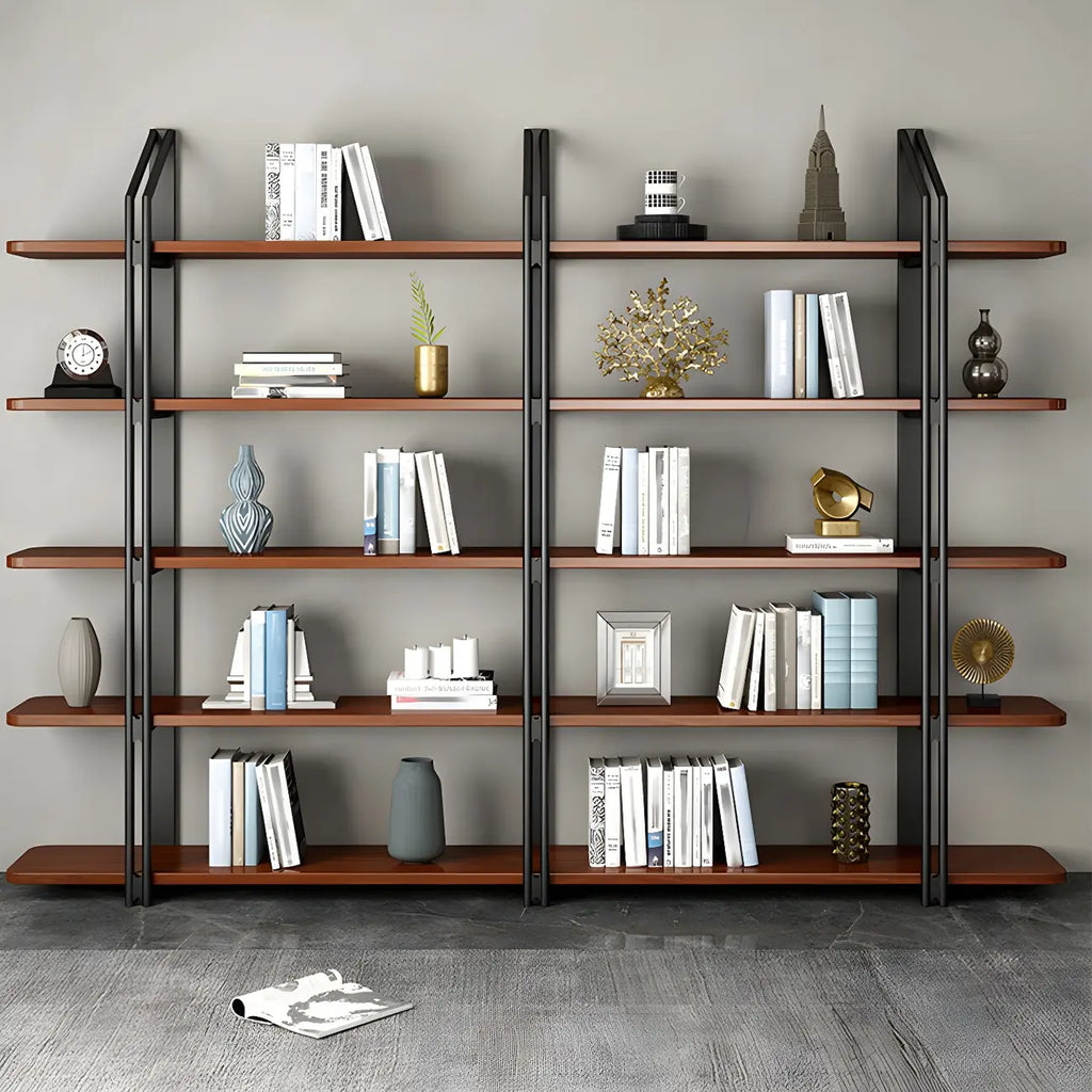 Étagère bibliothèque ouverte à 5 niveaux en pin