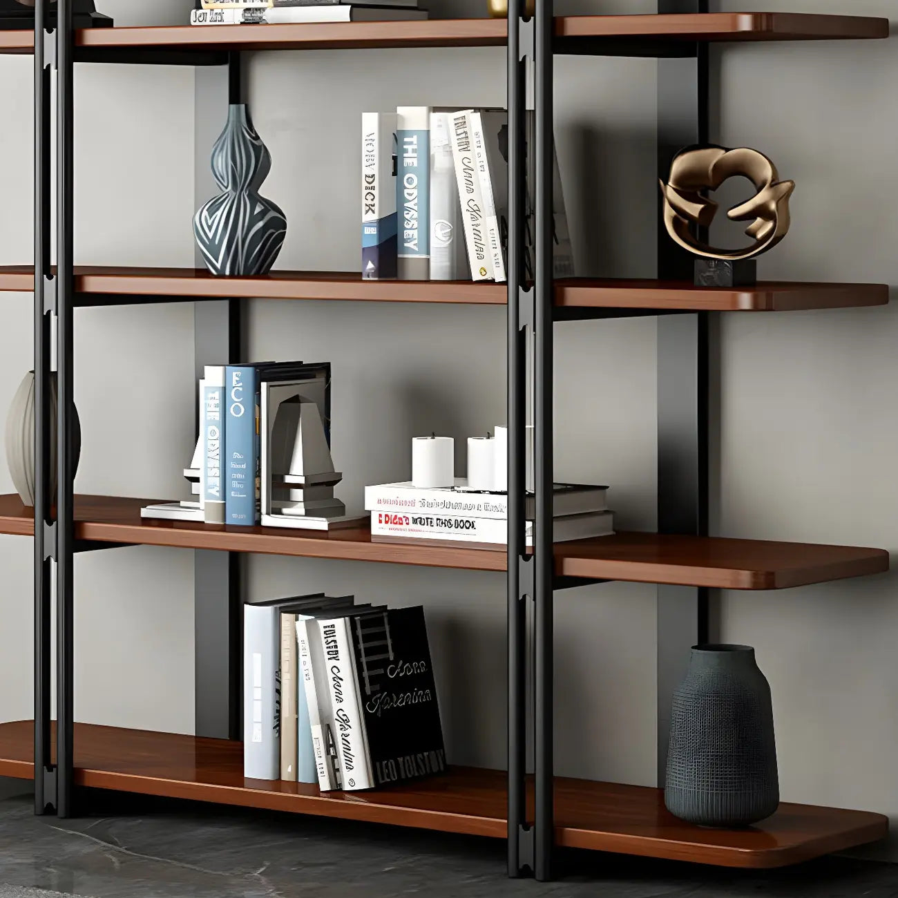 Étagère bibliothèque ouverte à 5 niveaux en pin
