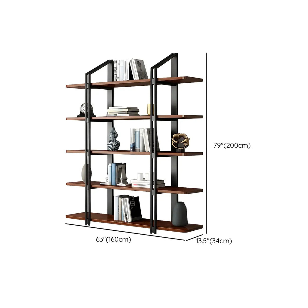 Étagère bibliothèque ouverte à 5 niveaux en pin