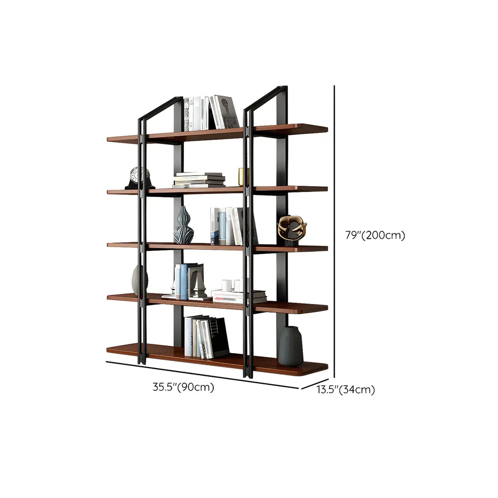 Étagère bibliothèque ouverte à 5 niveaux en pin