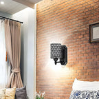 Applique murale cylindrique en cristal doré pour salle de bain