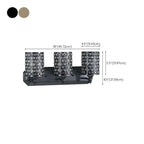 Applique murale cylindrique en cristal doré pour salle de bain