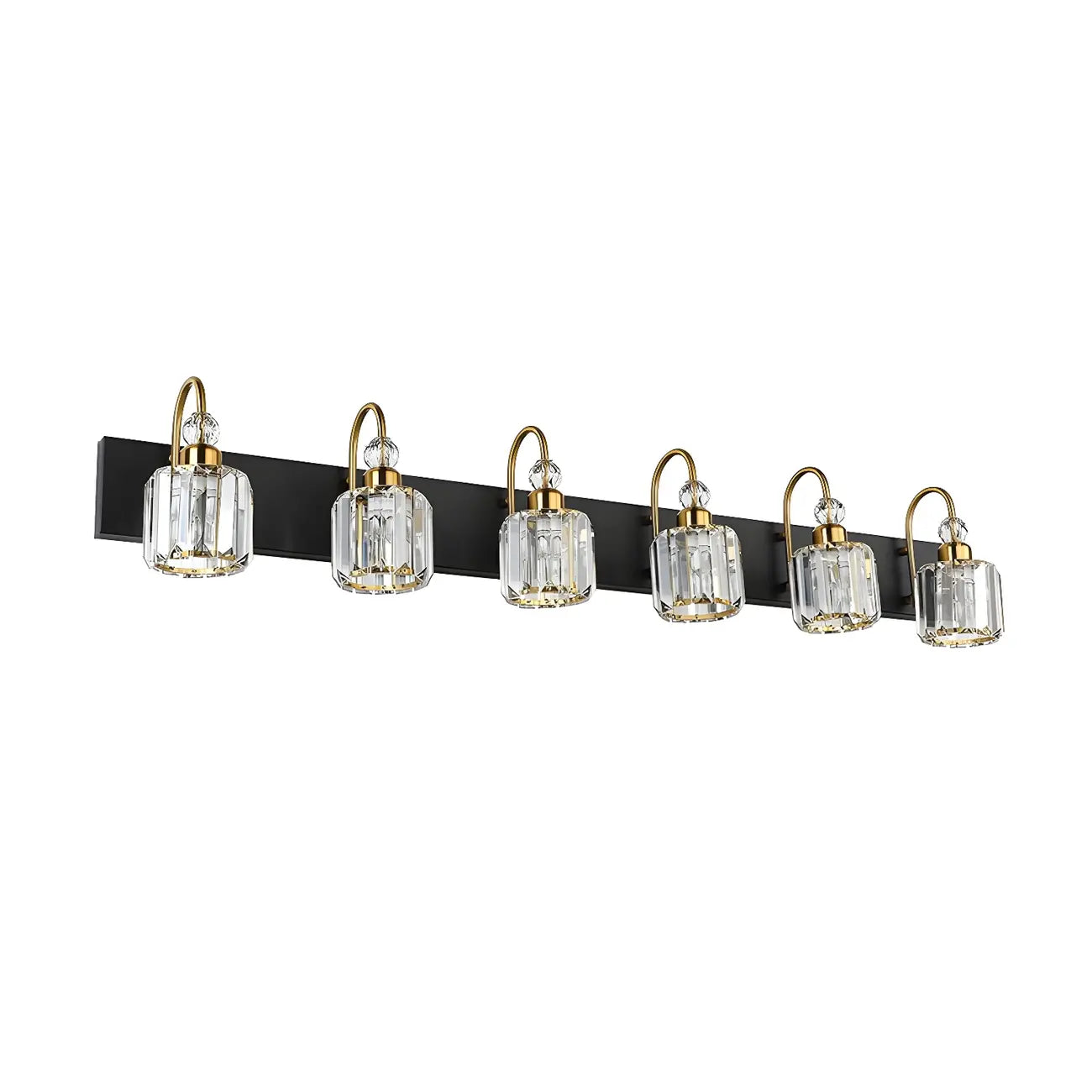 Applique murale moderne et glamour en cristal pour salle de bain