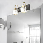 Applique murale moderne et glamour en cristal pour salle de bain