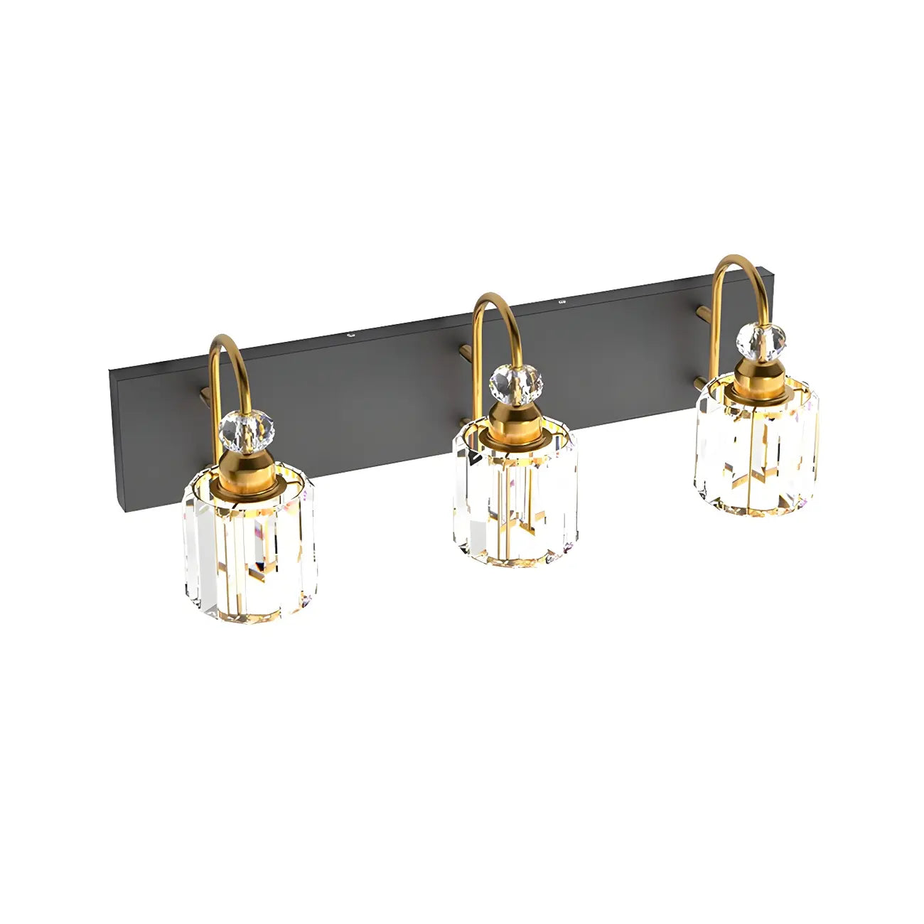 Applique murale moderne et glamour en cristal pour salle de bain