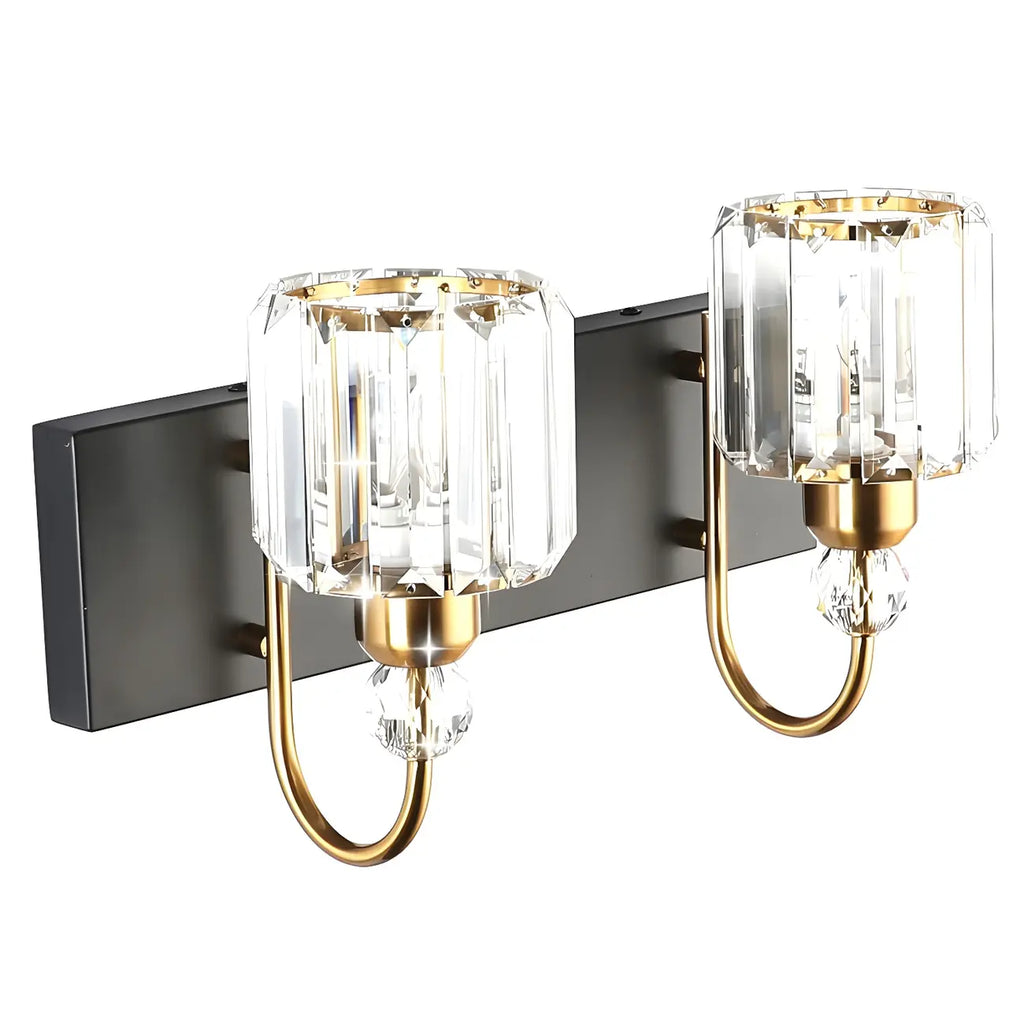 Applique murale moderne et glamour en cristal pour salle de bain