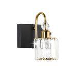 Applique murale moderne et glamour en cristal pour salle de bain