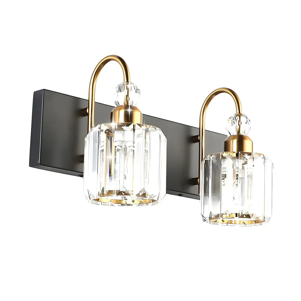 Applique murale moderne et glamour en cristal pour salle de bain