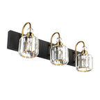 Applique murale moderne et glamour en cristal pour salle de bain