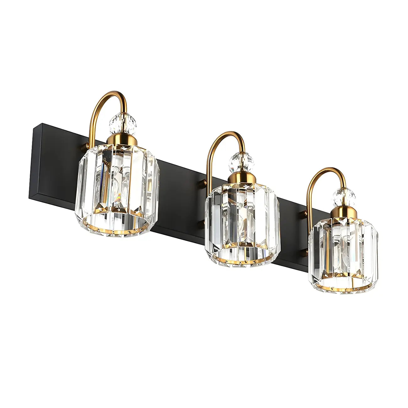 Applique murale moderne et glamour en cristal pour salle de bain