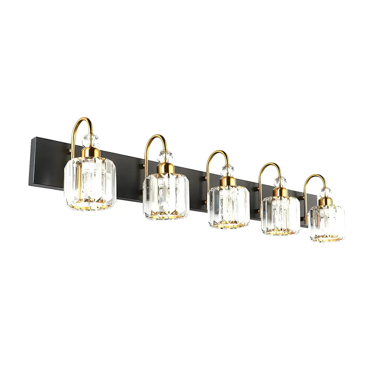 Applique murale moderne et glamour en cristal pour salle de bain