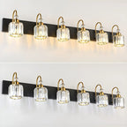 Applique murale moderne et glamour en cristal pour salle de bain