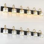 Applique murale moderne et glamour en cristal pour salle de bain