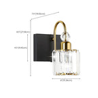 Applique murale moderne et glamour en cristal pour salle de bain