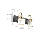 Applique murale moderne et glamour en cristal pour salle de bain