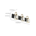 Applique murale moderne et glamour en cristal pour salle de bain